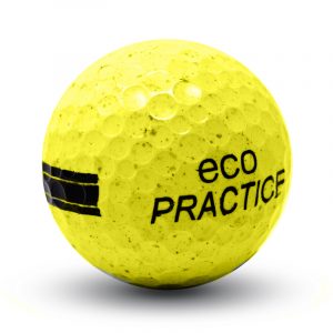 2 Piece Eco Practice Range Golf Balls Yellow