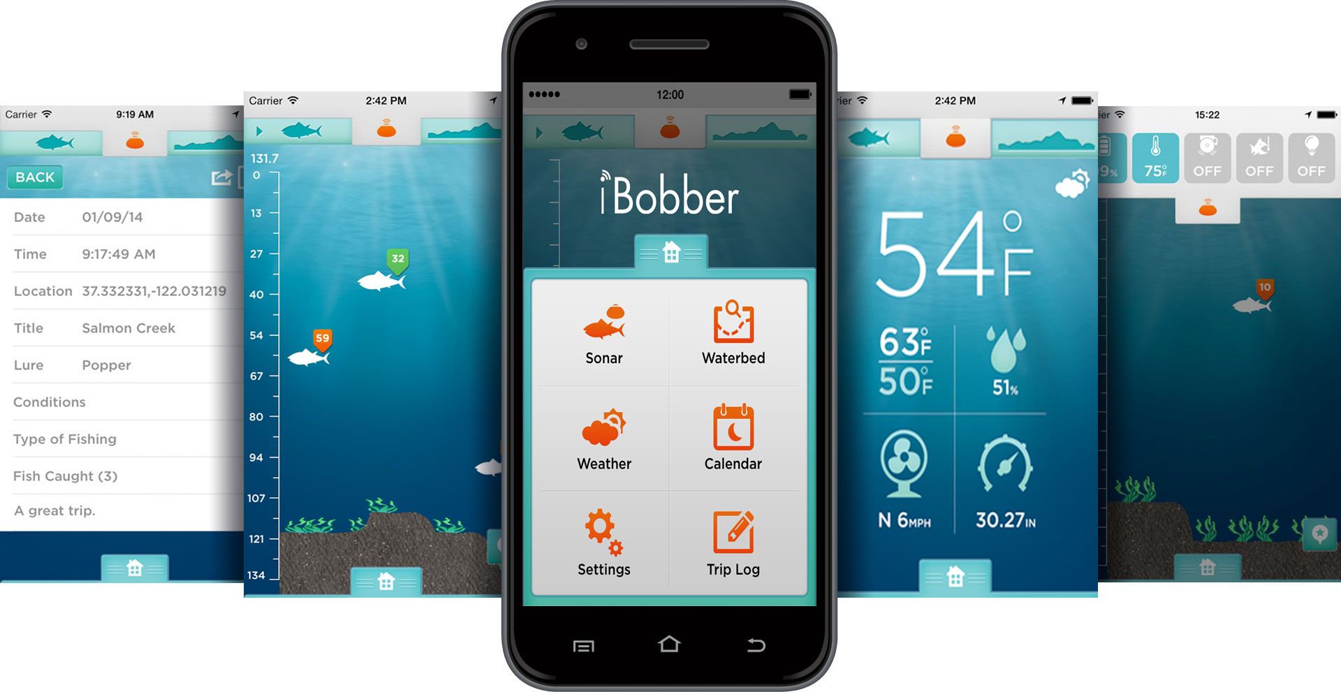 iBobber App Screens