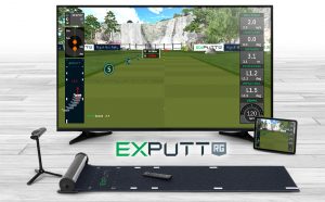 Exputt action shot with logo